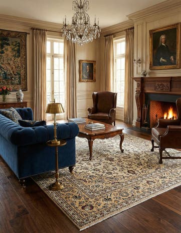 6' 4 x 9' 10 Kashan Wool Rug