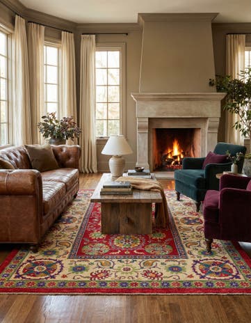 5' 8 x 8' 2 Hand Knotted Kazak Rug