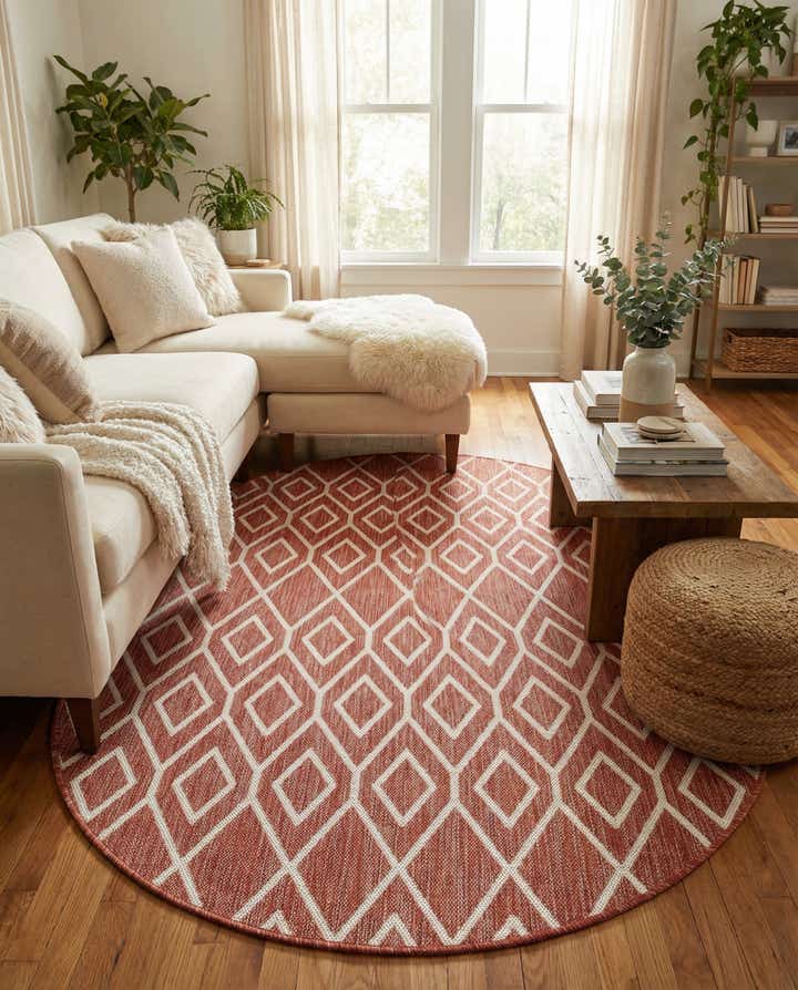 5' 3 x 8' Easy-Clean Jill Zarin Turks and Caicos Indoor / Outdoor Oval Rug