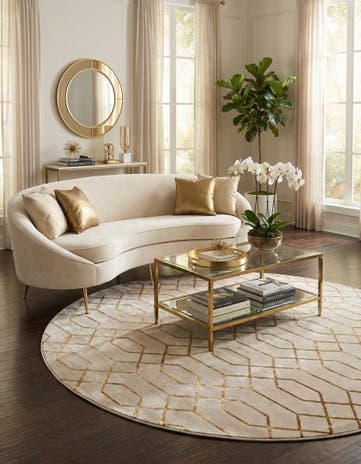 7' 10 x 7' 10 Marilyn Monroe&trade; Glam Trellis Round Rug