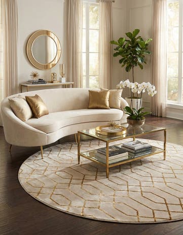 7' 10 x 7' 10 Marilyn Monroe™ Glam Trellis Round Rug