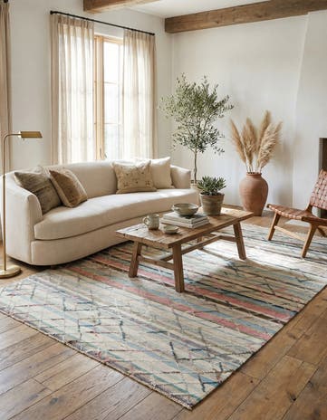 6' 3 x 10' Hand Knotted Darya Wool Rug