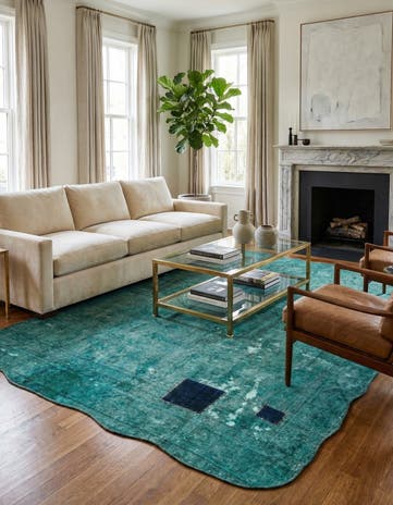 6' 6 x 9' 3 Hand Knotted Ultra Vintage Persian Wool Rug