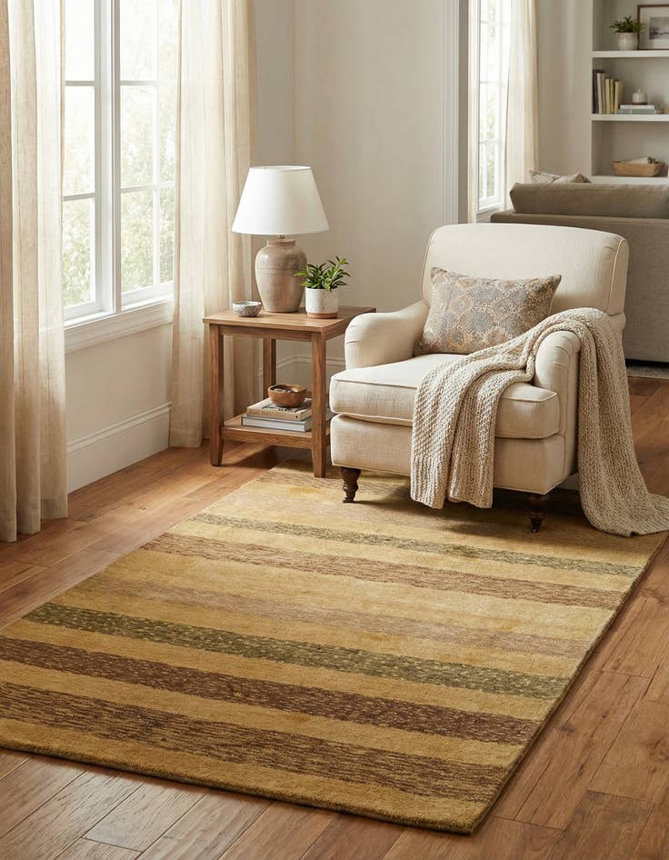 Detail image of 3' 8 x 5' 3  Hand Knotted Kashkuli Gabbeh Rug