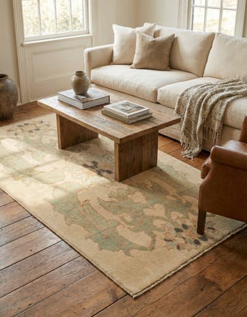 4' 2 x 7' Hand Knotted Oushak Wool Rug