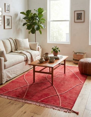 4' 1 x 6' Hand Knotted Moroccan Wool Rug