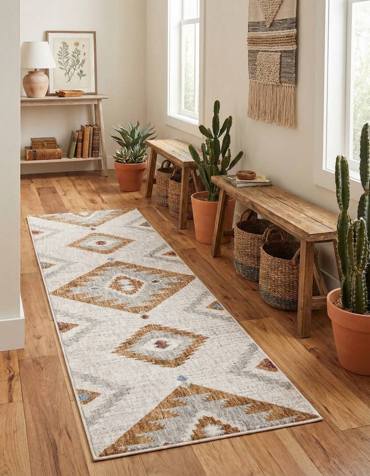 Detail image of 2' x 6' Eco Southwestern Runner Rug