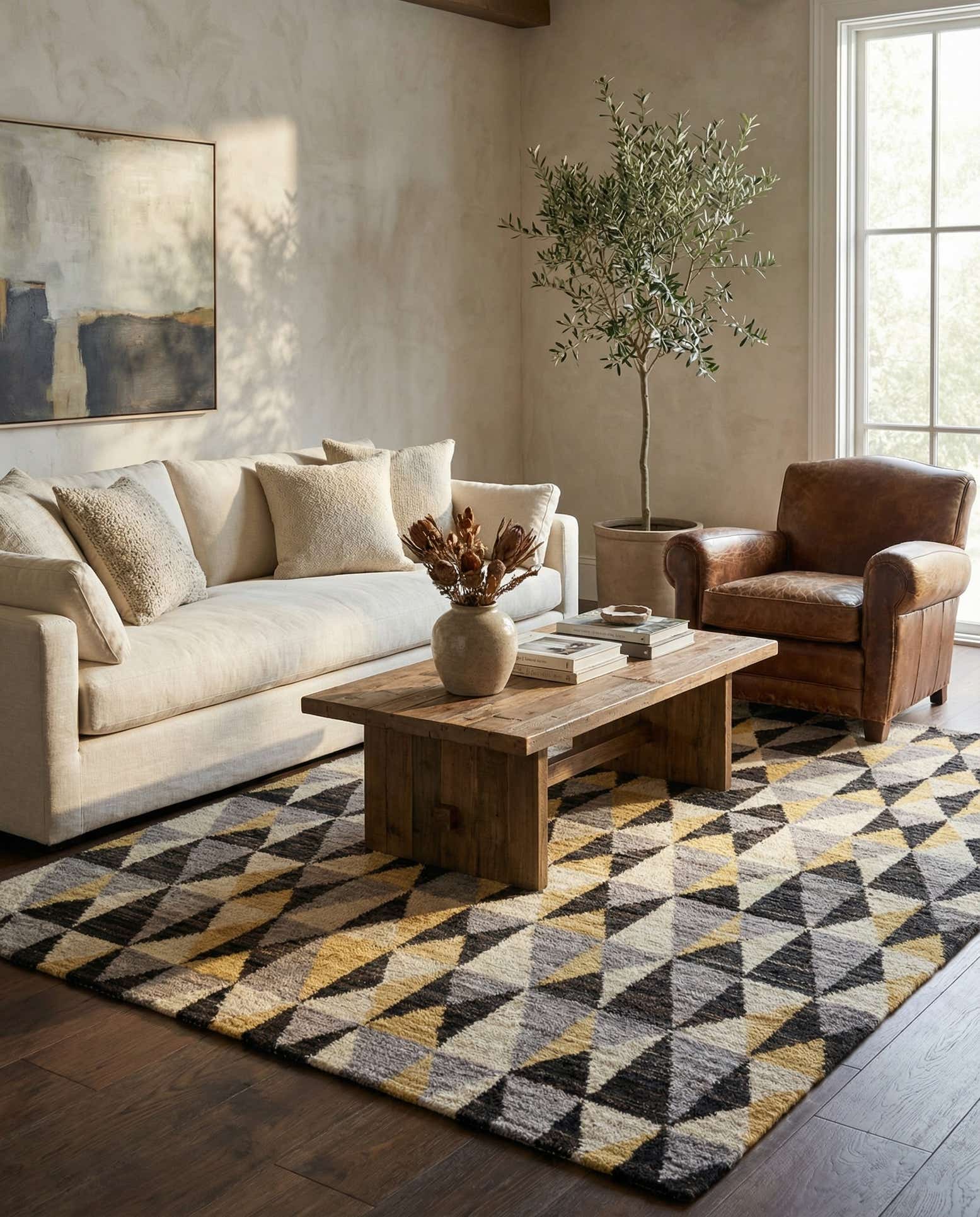5' x 7' 8 Hand Knotted Moroccan Wool Rug