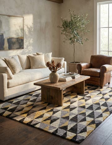 5' x 7' 8 Hand Knotted Moroccan Wool Rug