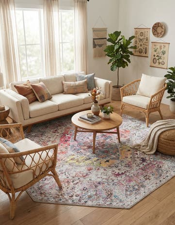 Washable Yara Octagon Rug