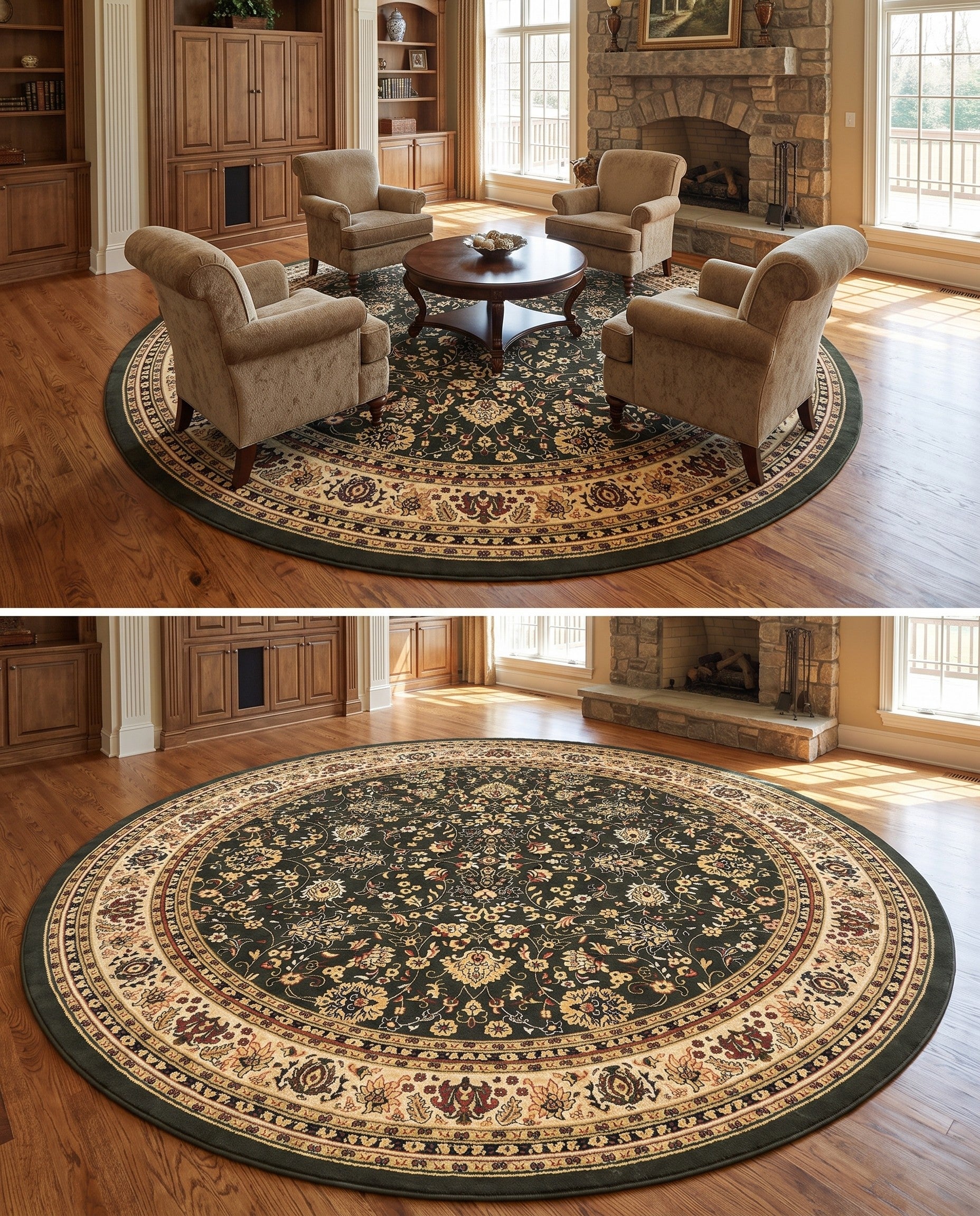 Green Yasmin Round Rug