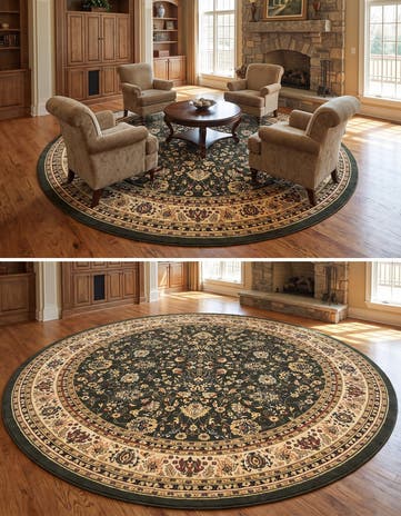 Green Yasmin Round Rug