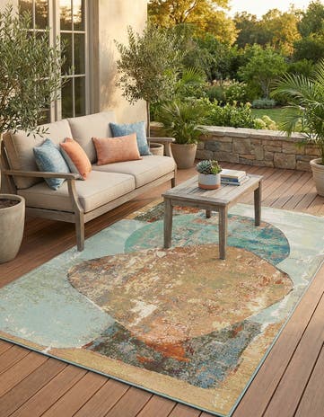 5' 3 x 8' Easy-Clean Modern Indoor / Outdoor Rug