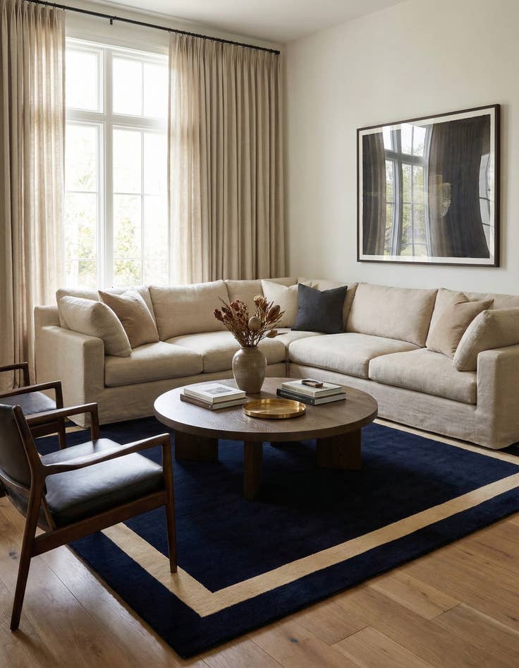 Detail image of 10' x 10' Jill Zarin Border Wool Square Rug