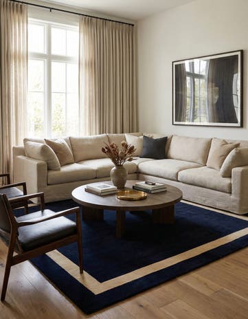 10' x 10' Jill Zarin Border Wool Square Rug