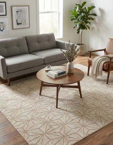Jill Zarin Beige Uptown Square Rug