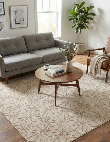 Jill Zarin Beige Uptown Square Rug