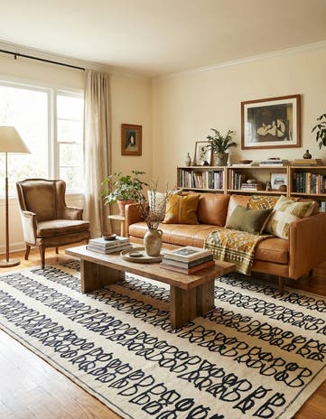 6' 4 x 9' 3 Hand Woven Kilim Suzani Wool Rug