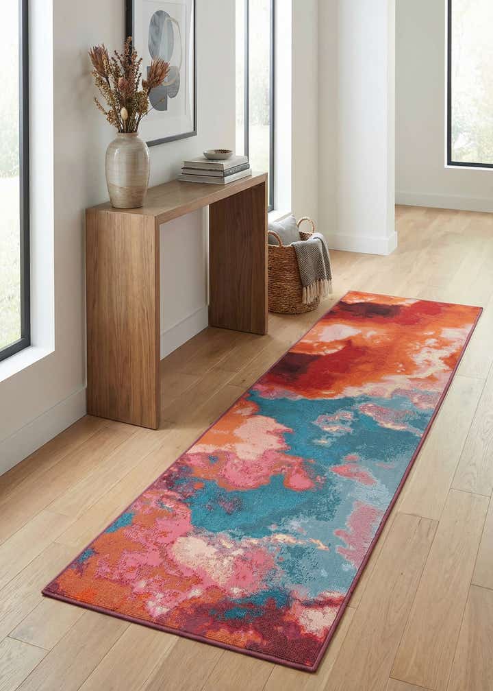 2' x 8' Easy-Clean Modern Indoor / Outdoor Runner Rug