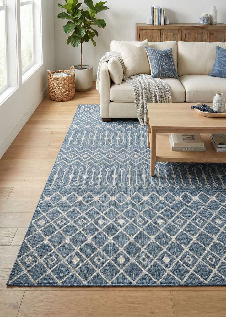 10' x 13' Easy-Clean Trellis Indoor / Outdoor Rug