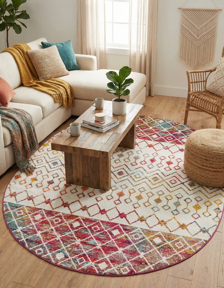 7' 10 x 10' Moroccan Trellis Oval Rug