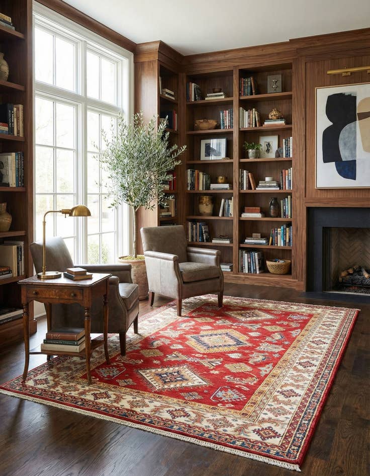 Detail image of 5' 6 x 8' 4 Kazak Wool Rug