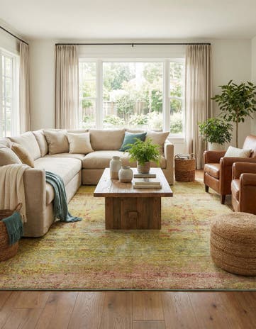 Yellow Aqua Rug