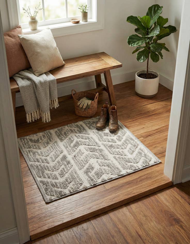 Detail image of 1' 8 x 1' 8  Washable Sabrina Soto Aston Indoor / Outdoor Sample Rug