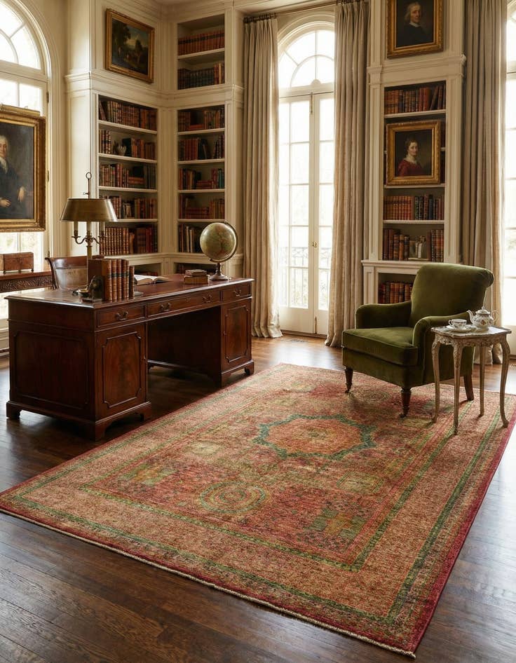 Detail image of 6' 10 x 9' 10  Hand Knotted Mamluk Rug