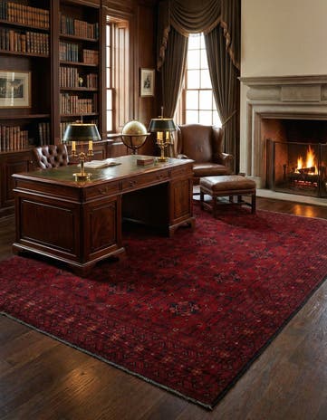 6' 8 x 9' 3 Hand Knotted Khal Mohammadi Wool Rug