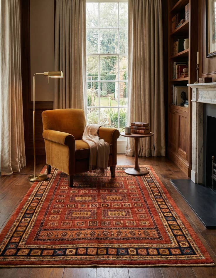 Detail image of 5' 3 x 7' 1 Luribaft Wool Rug