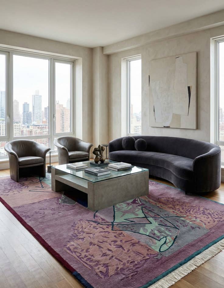 Detail image of 6' 8 x 9' 10 Hand Knotted Nepal Wool Rug