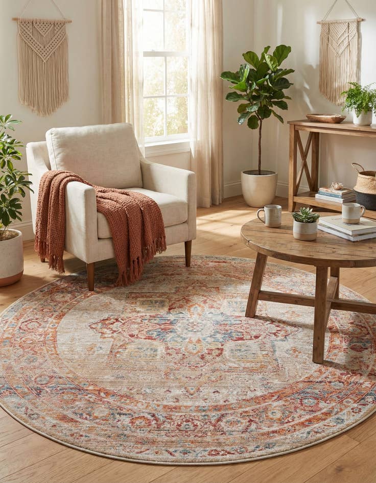 Detail image of 5' x 5' Noble Round Rug