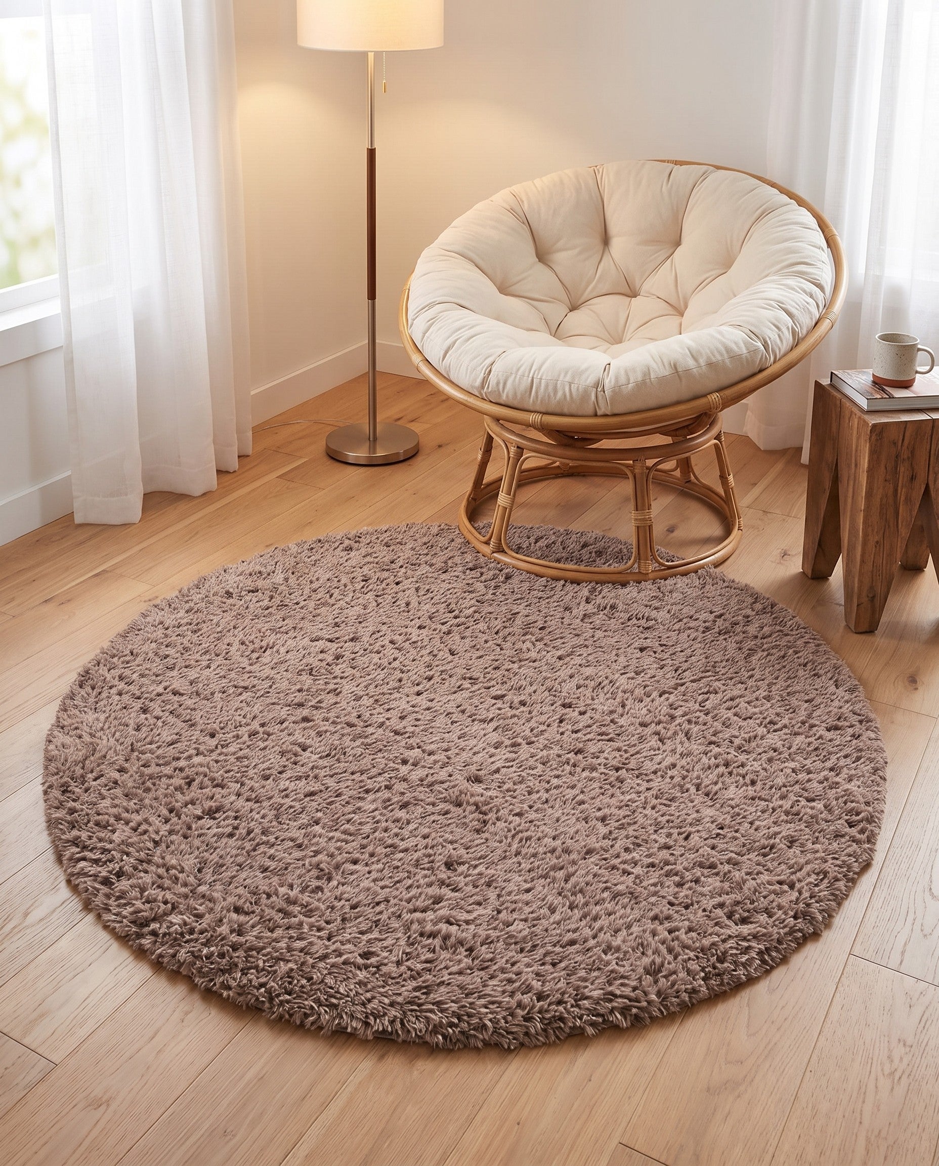 4' x 4' Infinity Shag Round Rug