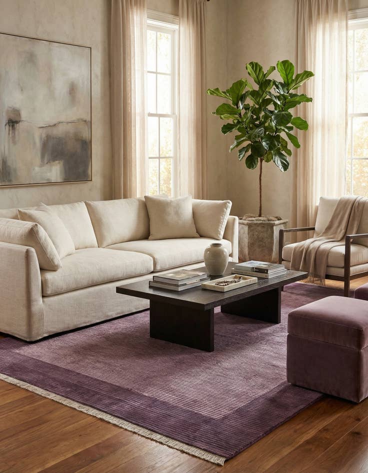 Detail image of 6' 8 x 9' 10  Hand Knotted Darya Wool Rug