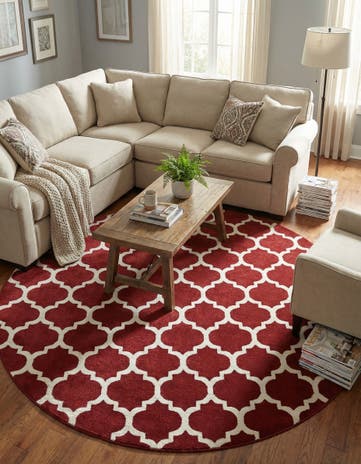 10' x 10' Lattice Round Rug