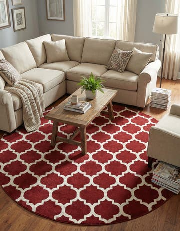 10' x 10' Lattice Round Rug