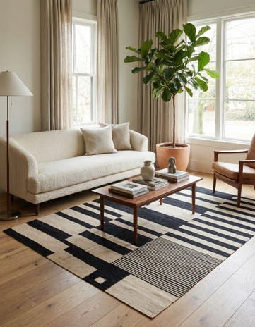 5' 8 x 7' 9 Hand Woven Kilim Modern Wool Rug