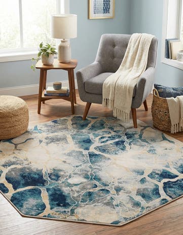5' 3 x 5' 3 Ethereal Octagon Rug