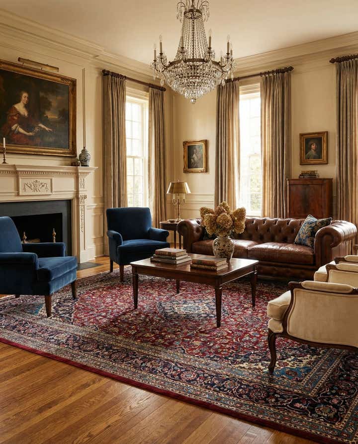 9' 7 x 13' 4 Hand Knotted Mashad Persian Wool Rug