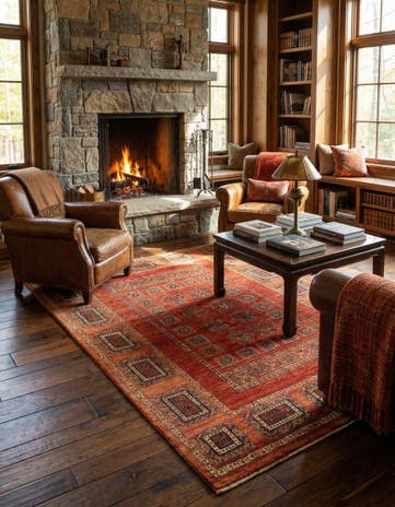 4' 8 x 7' 3 Luribaft Wool Rug