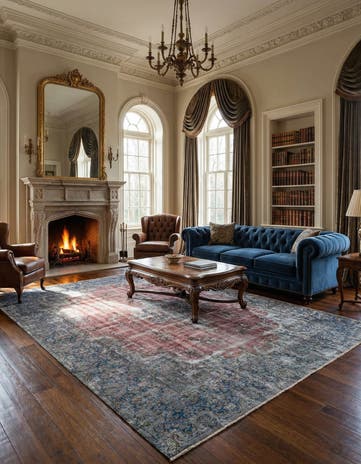 9' 6 x 13' 8 Vintage Royal Wool Rug