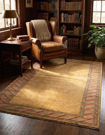 4' 2 x 6' 5 Hand Knotted Peshawar Ziegler Rug