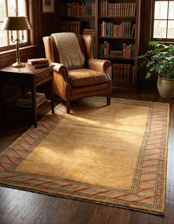 Detail image of 4' 2 x 6' 5  Hand Knotted Peshawar Ziegler Rug