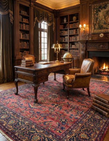 8' 8 x 12' 9 Hand Knotted Sarough Persian Wool Rug