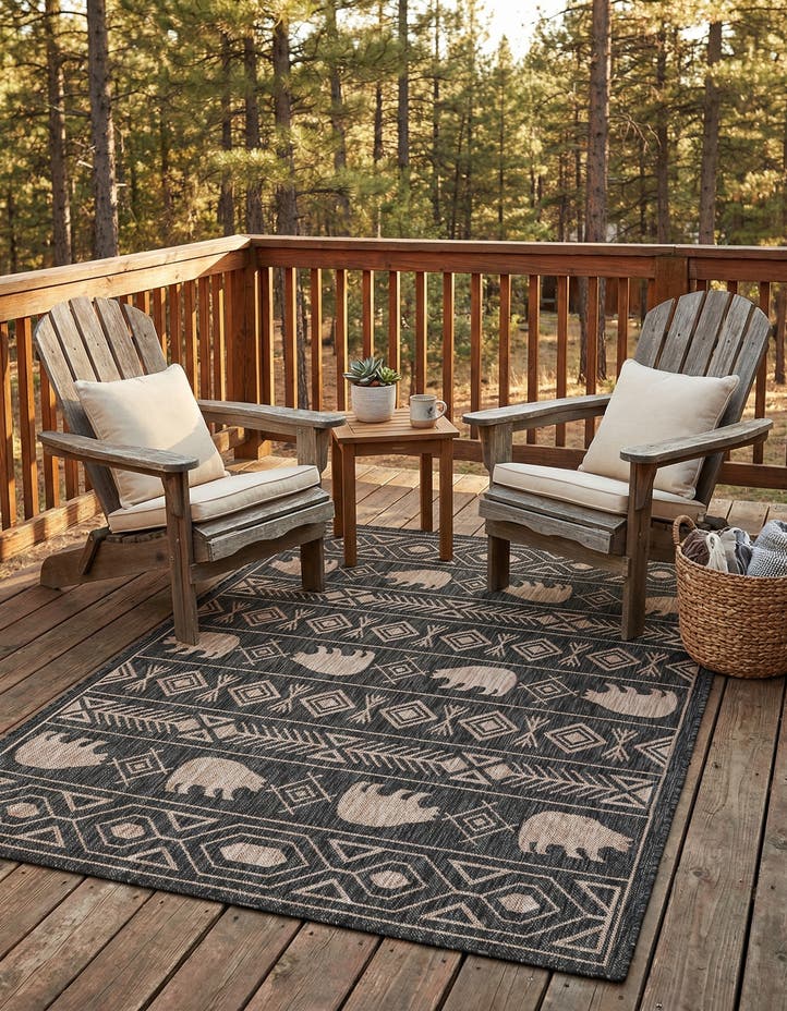 5' 3 x 7' Easy-Clean Southwestern Indoor / O...