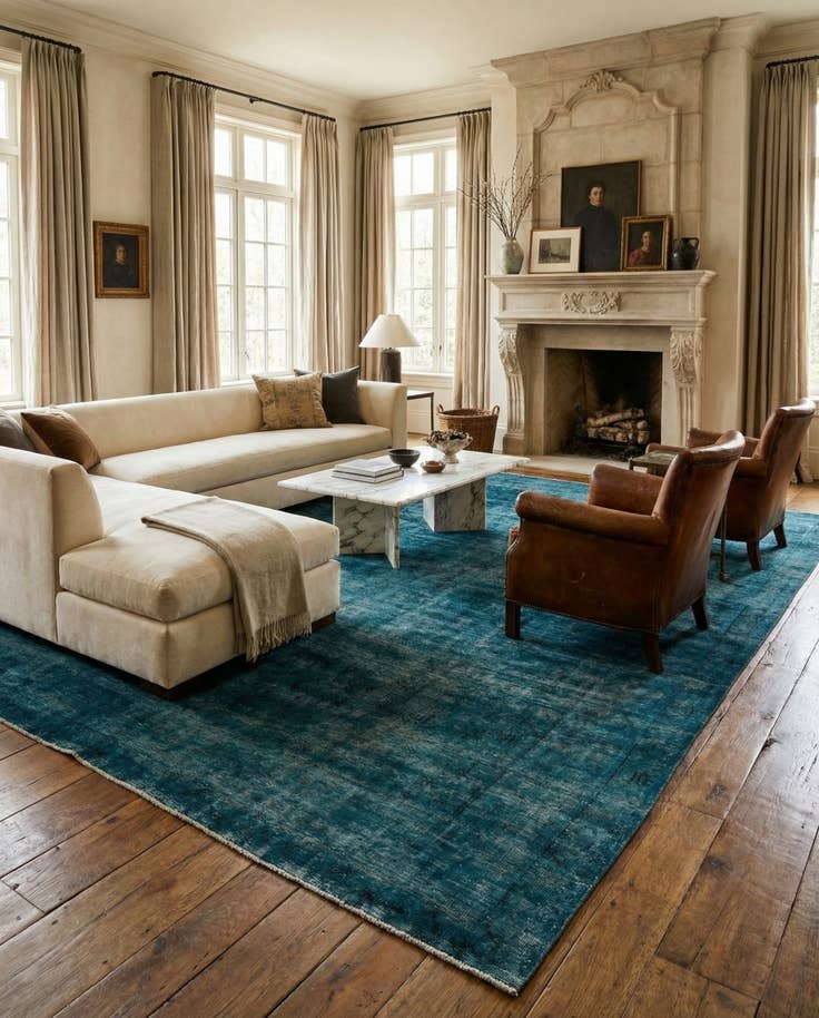 Detail image of 9' 4 x 12' Hand Knotted Ultra Vintage Persian Wool Rug