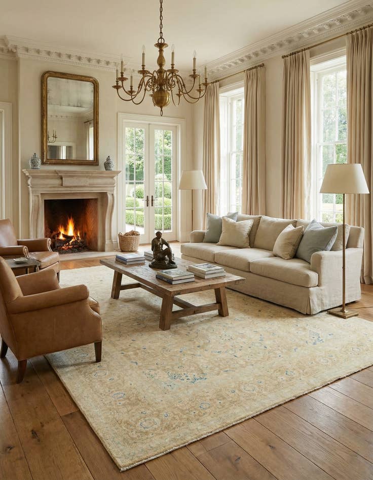 Detail image of 9' 8 x 13' 2  Hand Knotted Ultra Vintage Persian Wool Rug