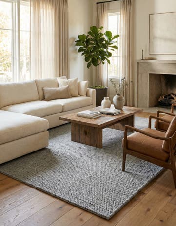 9' x 12' Hand Woven Lana New Zealand Wool Rug