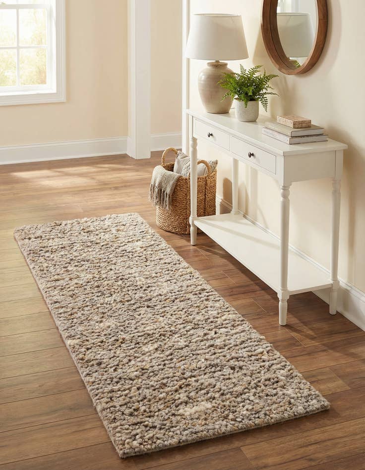 Detail image of 2' x 5' 1  Hand Woven Haka Deluxe Shag Runner Rug